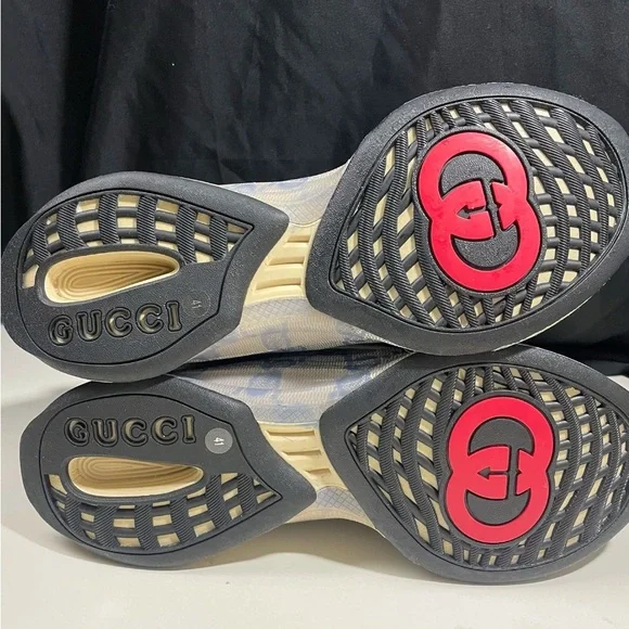 Gucci GG Monogram Ultralight Run Leather Sneakers - Picture 6 of 7